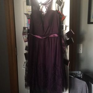 Purple knee length dress
